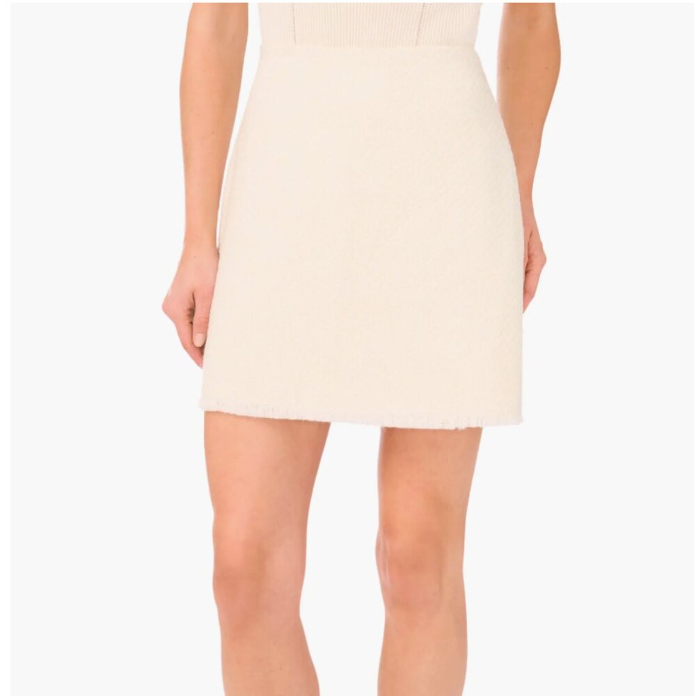 Ted Baker Textured Women's Mini Skirt VANILLA ICE Cream Sz.14
